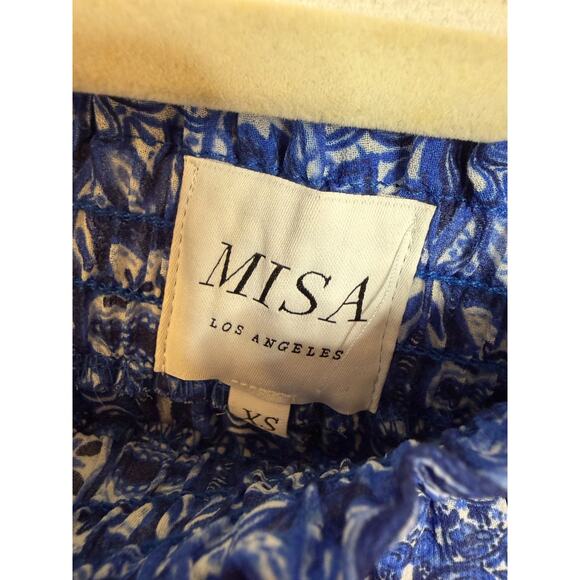 Misa Los Angeles Skirt Sz XS Ruffled Tiered Chiffon Pullon Stretch - Picture 5 of 6